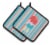 Carolines Treasures BB7062PTHD Ice Pop Popcicle Red Pink Blue Pair of Pot Holde Perspective: front
