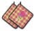 Carolines Treasures  BB7068PTHD Ice Pop Popcicle Face Gingham Pair of Pot Holder Perspective: front