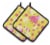 Carolines Treasures  BB7070PTHD Ice Pop Popcicle Pink Yellow Pair of Pot Holders Perspective: front