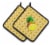 Carolines Treasures BB7248PTHD Top of Pineapple Cut on Basketweave Pair of Pot Perspective: front