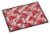 Carolines Treasures BB7513MAT Watercolor Red Roses and Polkadots Doormat 18x27 Perspective: front