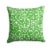 Watercolor Geometric Cirlce on Green Fabric Decorative Pillow Perspective: front