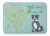 Welcome Friends Black Staffie Machine Washable Memory Foam Mat Perspective: front