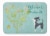 Welcome Friends Black White Chihuahua Machine Washable Memory Foam Mat Perspective: front