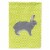 Carolines Treasures BB7792CHF Giant Chinchilla Rabbit Green Flag Canvas House S Perspective: front
