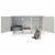 Slickblue 2-Door Cat Litter Box Enclosure with Winding Entry and Scratching Board Perspective: front