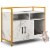Slickblue Hidden Cat Washroom with Double Doors and Scratch Cardboard Perspective: front