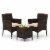 Slickblue 3 Piece Patio Conversation Set Cushioned Seats Glass Top Table for Outdoors Perspective: front