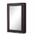 KBC Napa 34  Wood Wall Mounted Medicine Cabinet w/ Beveled Glass in Chocolate Perspective: front