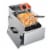 2500W 12L Commercial Electric Deep Fryer Single Tank Stainless Steel French Fry Restaurant Perspective: front