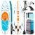 Inflatable Paddle Board Stand up Adults with Adjustable Paddle Perspective: front