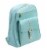 M Series Madison Leather Business Laptop Tablet Backpack - Aqua Blue Perspective: front