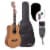 Hola! Music 36 Inch Beginner Acoustic Guitar Set for Kids Ages 8 to 12, Natural Perspective: front