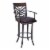Tahiti 30" Arm Barstool in Auburn Bay finish with Brown Pu upholstery Perspective: front