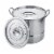 Alpine Cuisine 6.5 Quart Stainless Steel Stock Steamer Cooking Pot Perspective: front