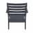 Siesta ISP004-DGR-CNA Artemis XL Outdoor Club Chair with Sunbrella Natural Cushion - Dark Gra Perspective: front