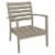 Siesta ISP004-DVR-CNA Artemis XL Outdoor Club Chair with Sunbrella Natural Cushion - Taupe - Perspective: front