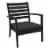 Siesta ISP004-BLA-CCH Artemis XL Outdoor Club Chair with Sunbrella Charcoal Cushion - Black - Perspective: front