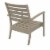 Siesta ISP004-DVR-CTA Artemis XL Outdoor Club Chair with Sunbrella Taupe Cushion - Taupe - s Perspective: front