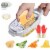 Kitcheniva Stainless Steel 3 in 1 Cheese Grater With Container And Lid Perspective: front