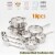 Kitcheniva Nonstick Stainless Steel Pots And Pans Cookware Set Perspective: front