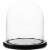 WHOLE HOUSEWARES 5.7 X6.5 X7.5  Glass Dome Cloche w/ Black MDF Base Perspective: front