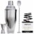 3pc Cocktail Shaker Set (24oz Cobbler Shaker) Perspective: front