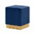 Meridian Furniture Jax Contemporary Velvet Ottoman/Stool in Navy Perspective: front