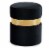 Meridian Furniture Hailey Contemporary Velvet Ottoman/Stool in Black Perspective: front