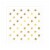 600 Napkins - White with Gold Dots Paper Beverage/Cocktail Napkins Perspective: front