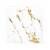 White with Gold Marble Paper Beverage/Cocktail Napkins (600 Napkins) Perspective: front