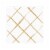 600 Napkins - White with Gold Diamond Paper Beverage/Cocktail Napkins Perspective: front