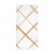 600 Napkins - White with Gold Diamond Paper Dinner Napkins Perspective: front