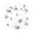 White with Silver Paint Splatter Paper Beverage/Cocktail Napkins (600 Napkins) Perspective: front