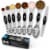 Stainless Steel Magnetic Measuring Spoons, 8 Piece Set with Leveler Perspective: front