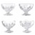 WHOLE HOUSEWARES | 8oz Clear Glass Dessert Bowls | Set of 4 Mini Trifle Footed Cups Perspective: front