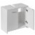 Sink Base Bathroom Vanity Cabinet 2-Door Organizer, Kitchen Storage Cabinet, White Perspective: front
