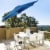 Costway 9FT Patio Umbrella Patio Market Steel Tilt W/ Crank Outdoor Yard Garden Blue Perspective: front