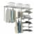 Custom Closet Organizer Kit 4 to 6 FT Wall-mounted Closet System w/Hang Rod Grey Perspective: front