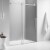 Serene Valley 60 x 74 Inch Square Rail Frameless Sliding Shower Door, Chrome Perspective: front