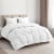 CGK Linens Goose Down Alternative Comforter - Twin - White Perspective: front