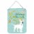 Welcome Friends White Patched Bull Terrier Wall or Door Hanging Prints Perspective: front