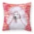 Carolines Treasures  BB9804PW1414 White Standard Poodle Love Fabric Decorative P Perspective: front