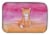 Carolines Treasures BB7354DDM Orange Cat Watercolor Dish Drying Mat Perspective: front