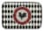 Carolines Treasures SB3086DDM Rooster Harlequin Black and white Dish Drying Mat Perspective: front