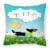 Carolines Treasures  VHA3029PW1414 Happy Birthday Dachshund Fabric Decorative Pi Perspective: front