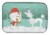 Carolines Treasures CK2067DDM White Poodle Snowman Christmas Dish Drying Mat Perspective: front