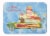 Merry Christmas Labradoodle Machine Washable Memory Foam Mat Perspective: front