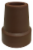 Nova Cane Tip 3/4" - Brown Perspective: front