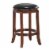 Costway 24'' Swivel Bar stool Leather Padded Dining Kitchen Pub Bistro Chair Backless Perspective: front